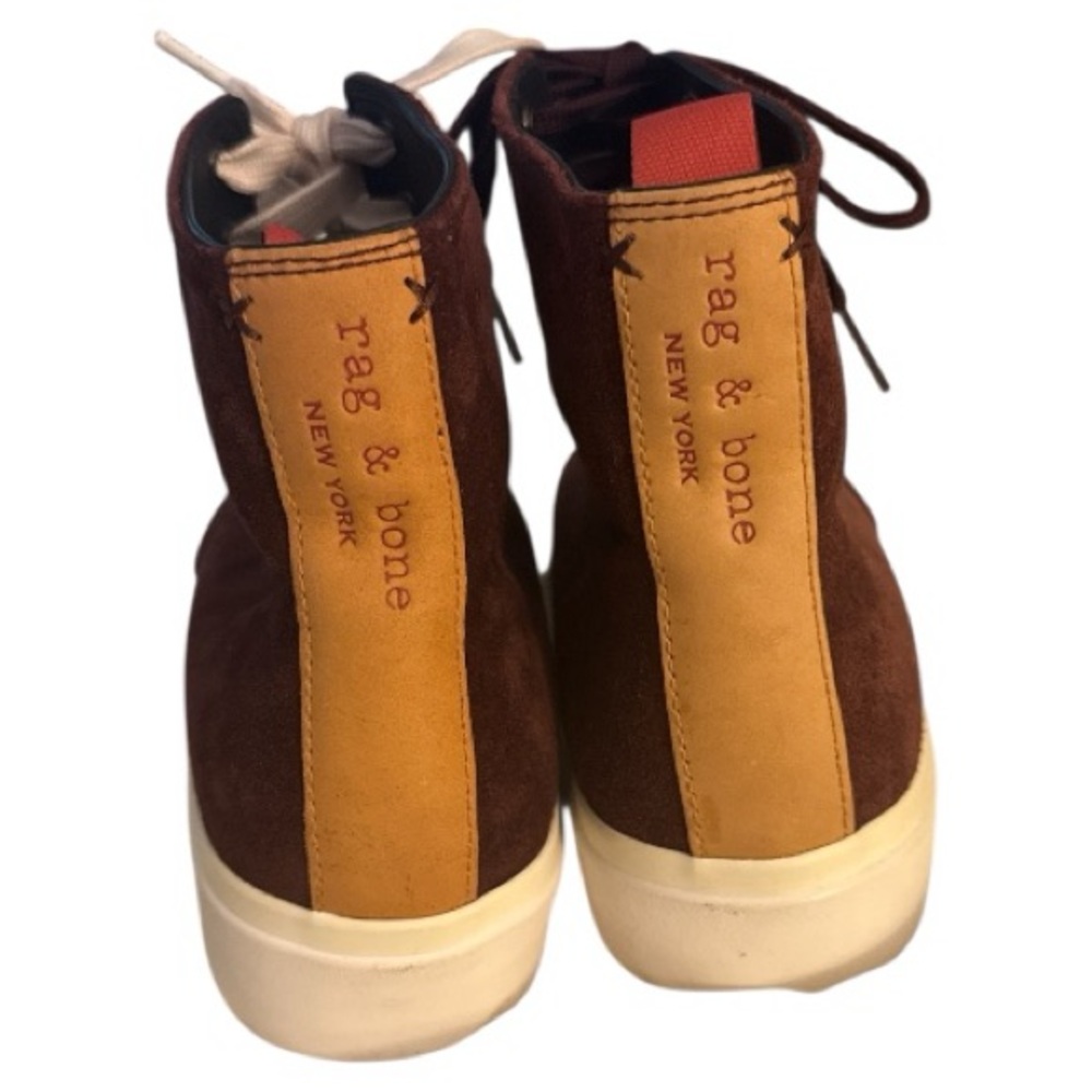 Rag & Bone RB High Top Suede Sneakers - Merlot - Picture 7 of 14